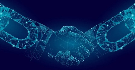digital blockchain handshake medium
